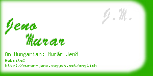 jeno murar business card